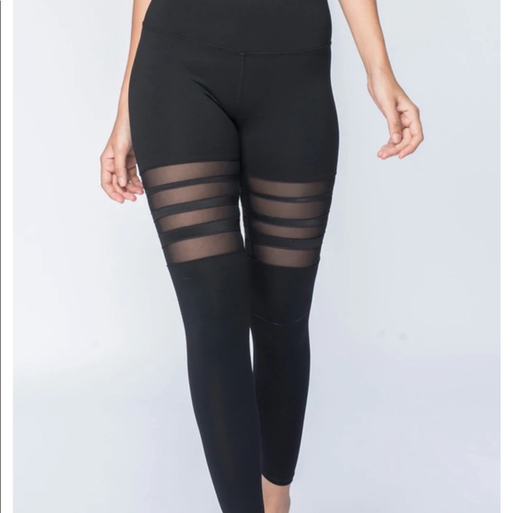 Black mesh leggings - Picture 2 of 5